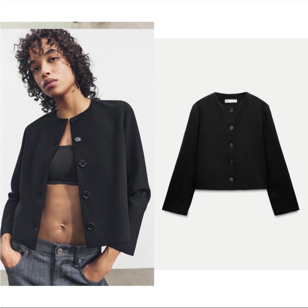 Zara button jacket ZW collection